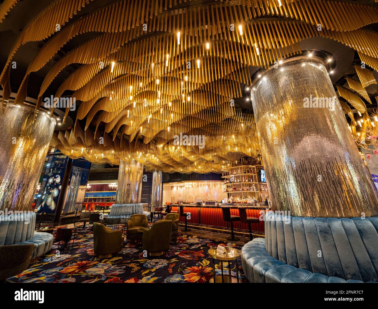 Las Vegas, 26 JANVIER 2021 - vue intérieure du casino Cosmopolitan Banque D'Images