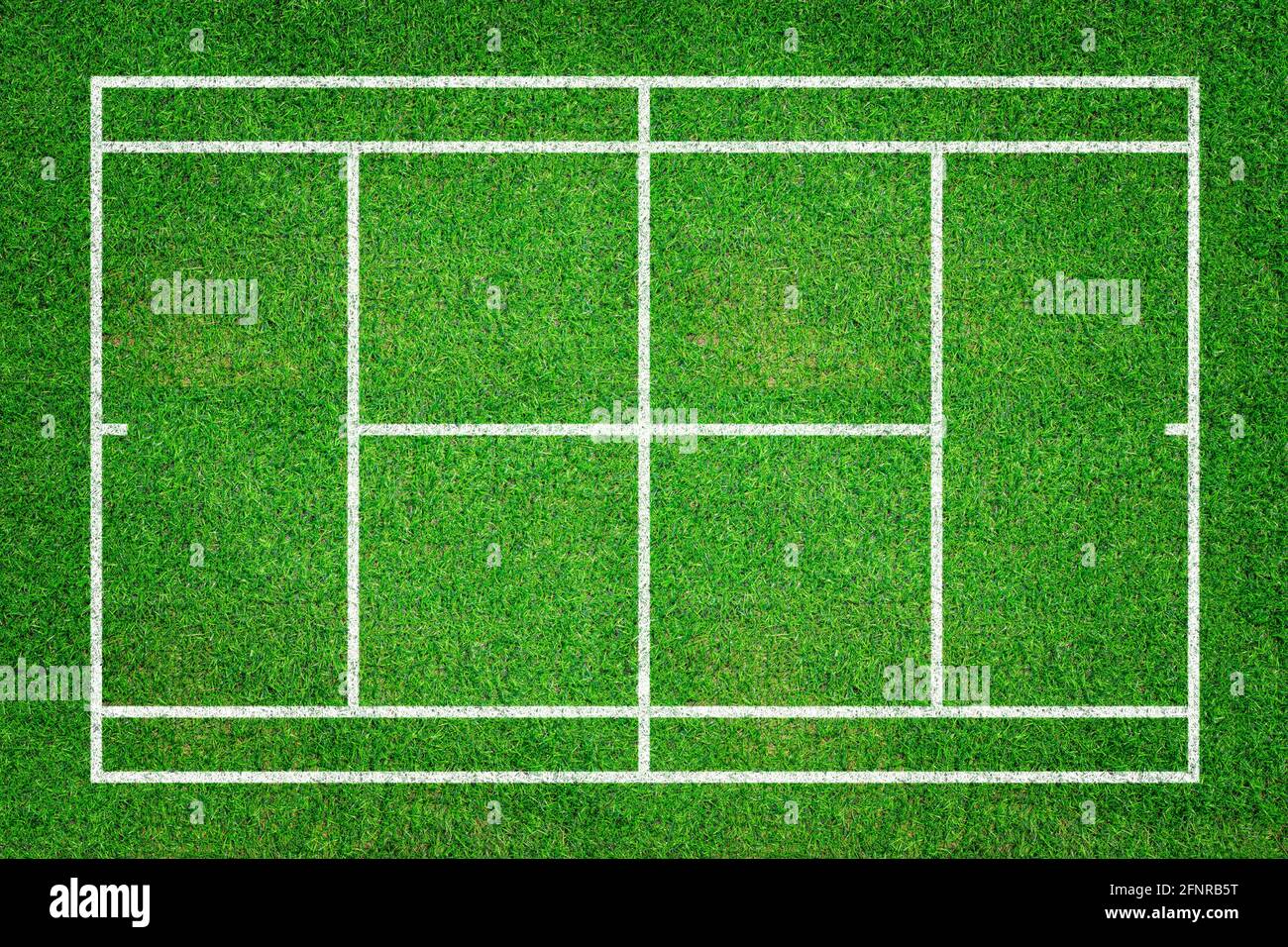 Terrain de tennis en gazon avec motif de ligne blanche. Référence pour  l'arrière-plan du jeu sportif. Vue de dessus Photo Stock - Alamy