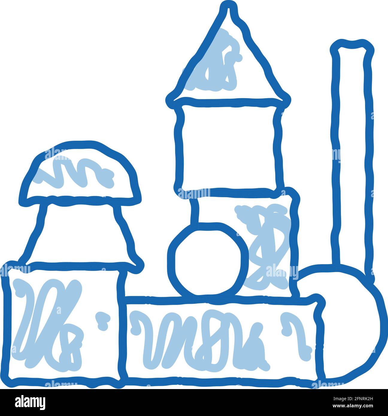 jouets d'éducation préscolaire doodle icône dessin à la main illustration Illustration de Vecteur