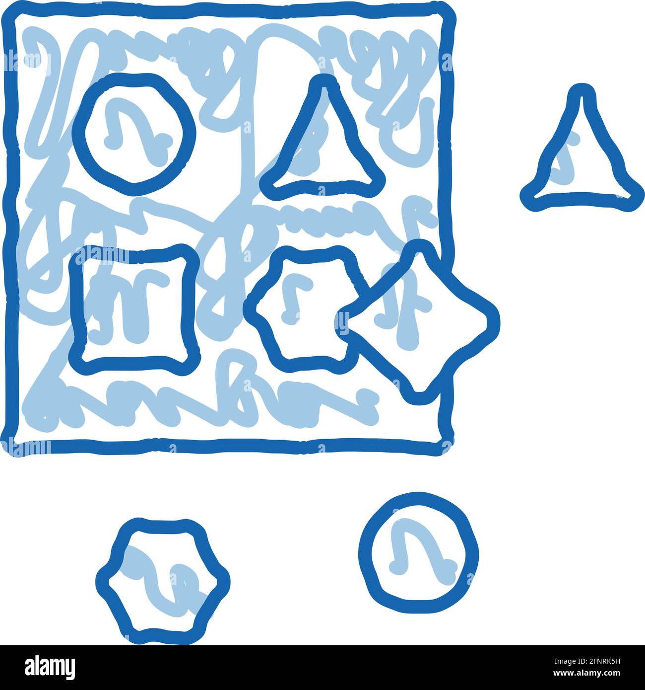 jouets éducatifs doodle icône dessin à la main illustration Illustration de Vecteur