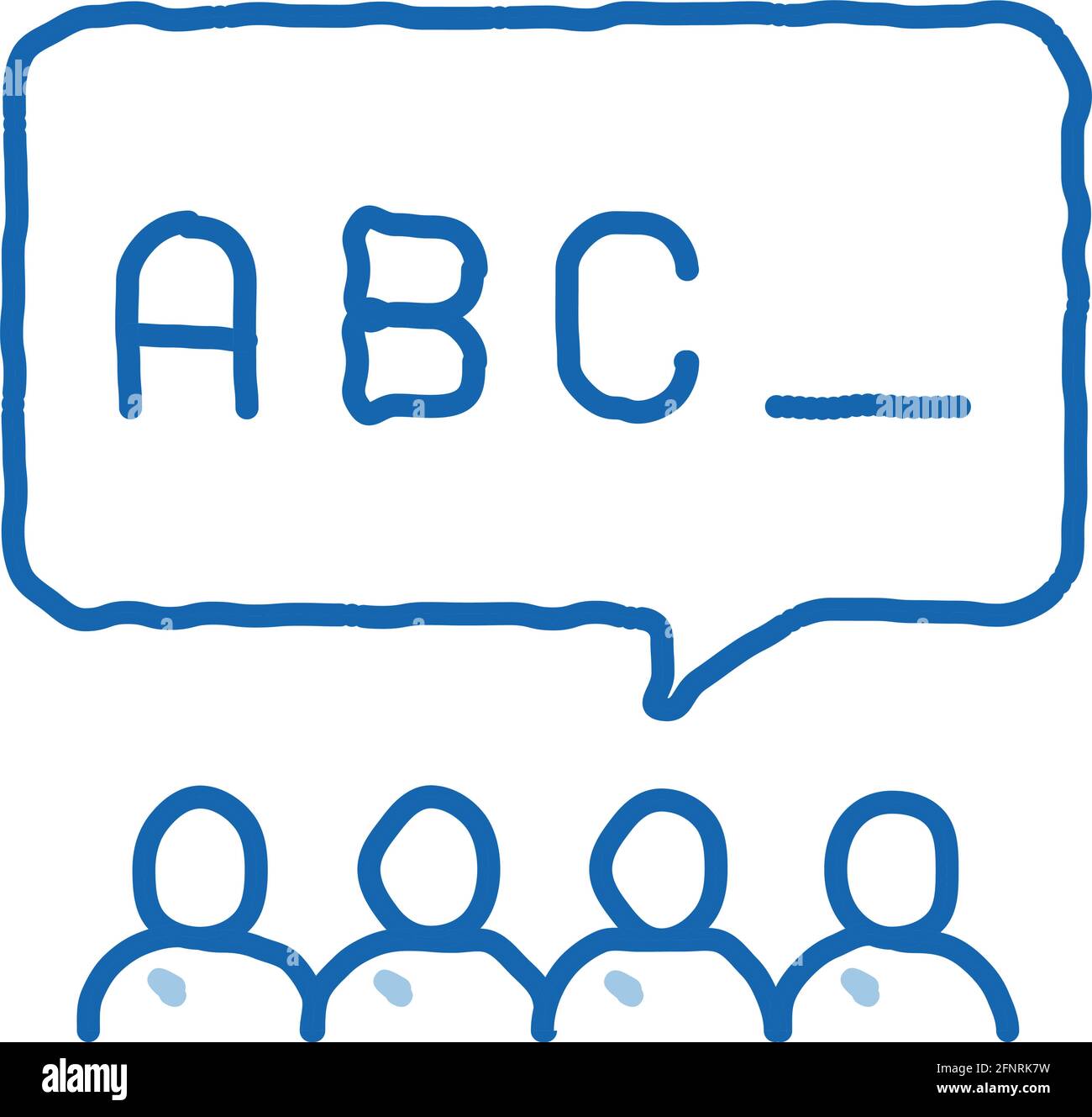 l'alphabet de l'éducation préscolaire doodle icône dessin à la main illustration Illustration de Vecteur