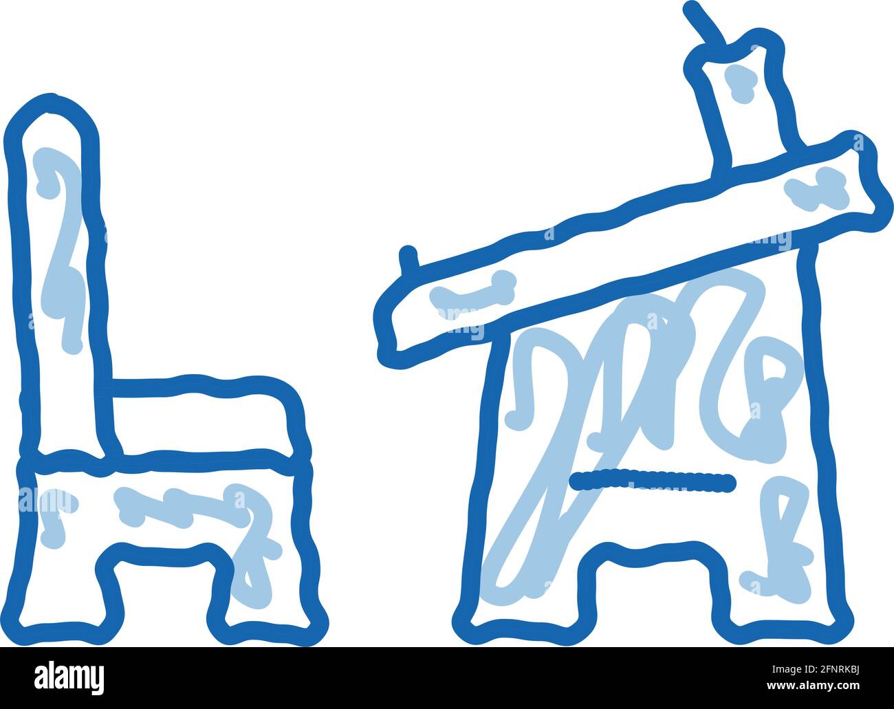 tableau d'éducation préscolaire doodle icône dessin à la main illustration Illustration de Vecteur