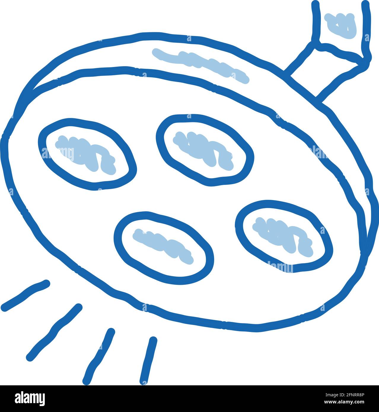 illustration de l'icône d'un caniche de lampe chirurgicale dessinée à la main Illustration de Vecteur