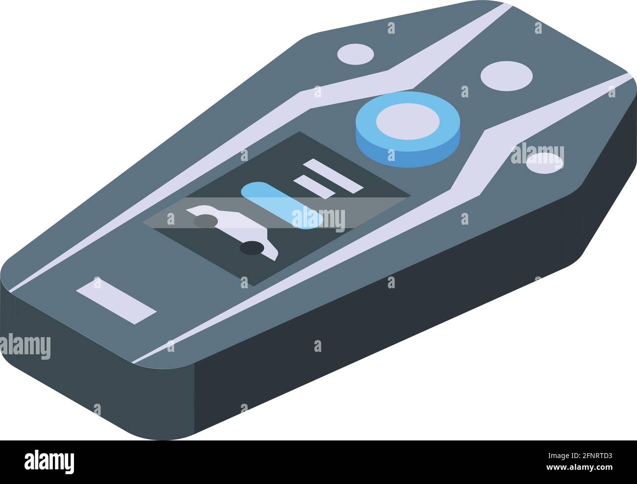 Icône future de la clé intelligente. Isométrique de Smart car key future vector icône pour la conception de sites Web isolée sur fond blanc Illustration de Vecteur