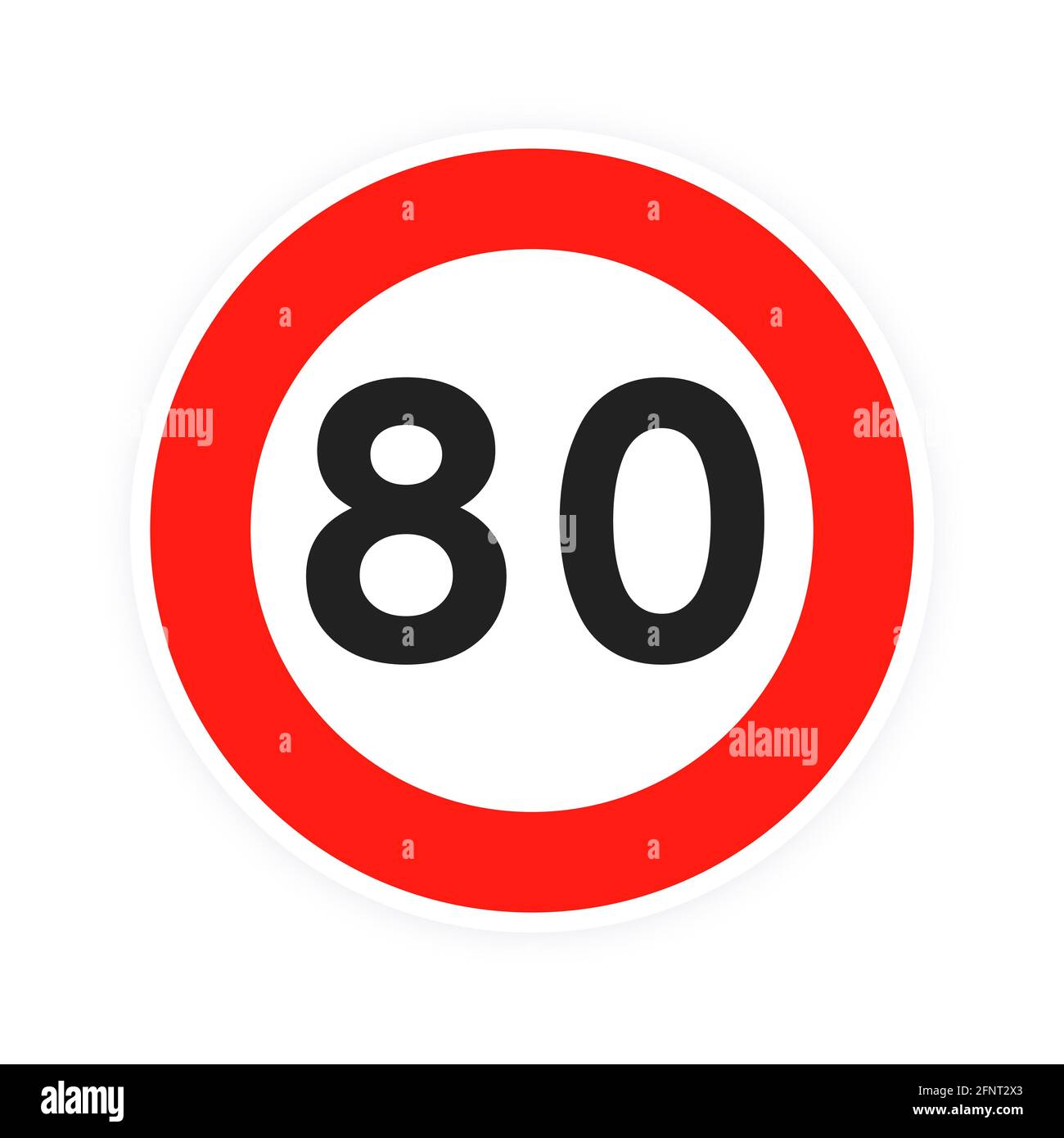 Vitesse 80 km h Banque d'images vectorielles - Alamy