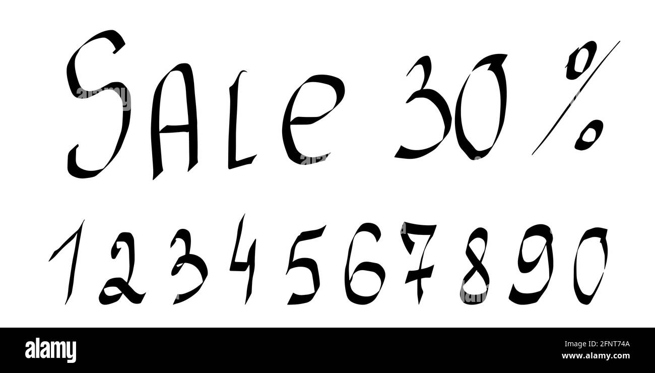 remise certains pour cent la possibilité de choisir un numéro de remise de 0 à 9 Banque D'Images