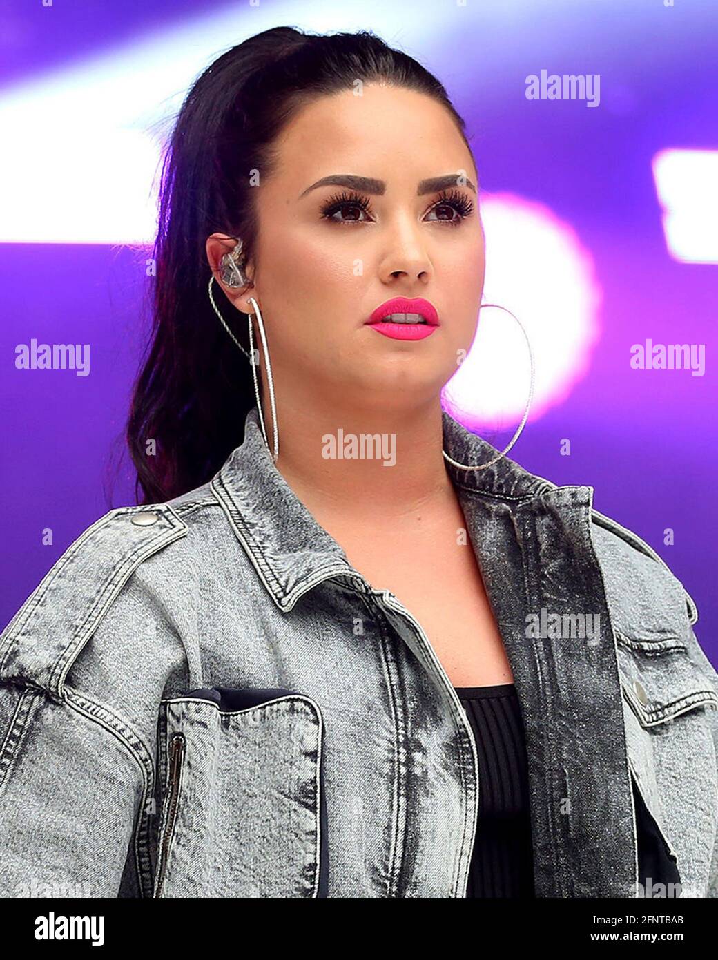 Photo du dossier datée du 09/06/18 de la star pop américaine demi Lovato qui est non binaire et a changé leur pronoms à eux, a annoncé le chanteur. Date de publication : le mercredi 19 mai 2021. Banque D'Images