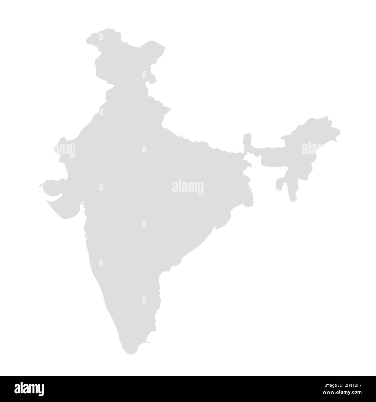 Illustration de la carte vectorielle de l'Inde. L'Inde de fond du monde isolé Illustration de Vecteur