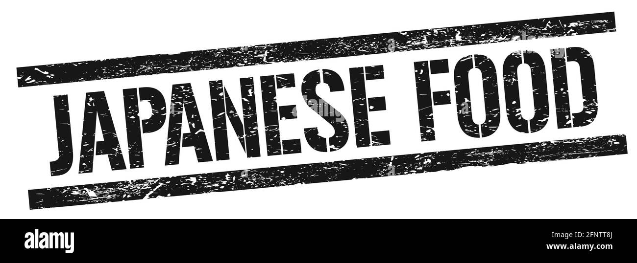 Texte JAPONAIS SUR l'étiquette noire de timbre rectangle grungy. Banque D'Images