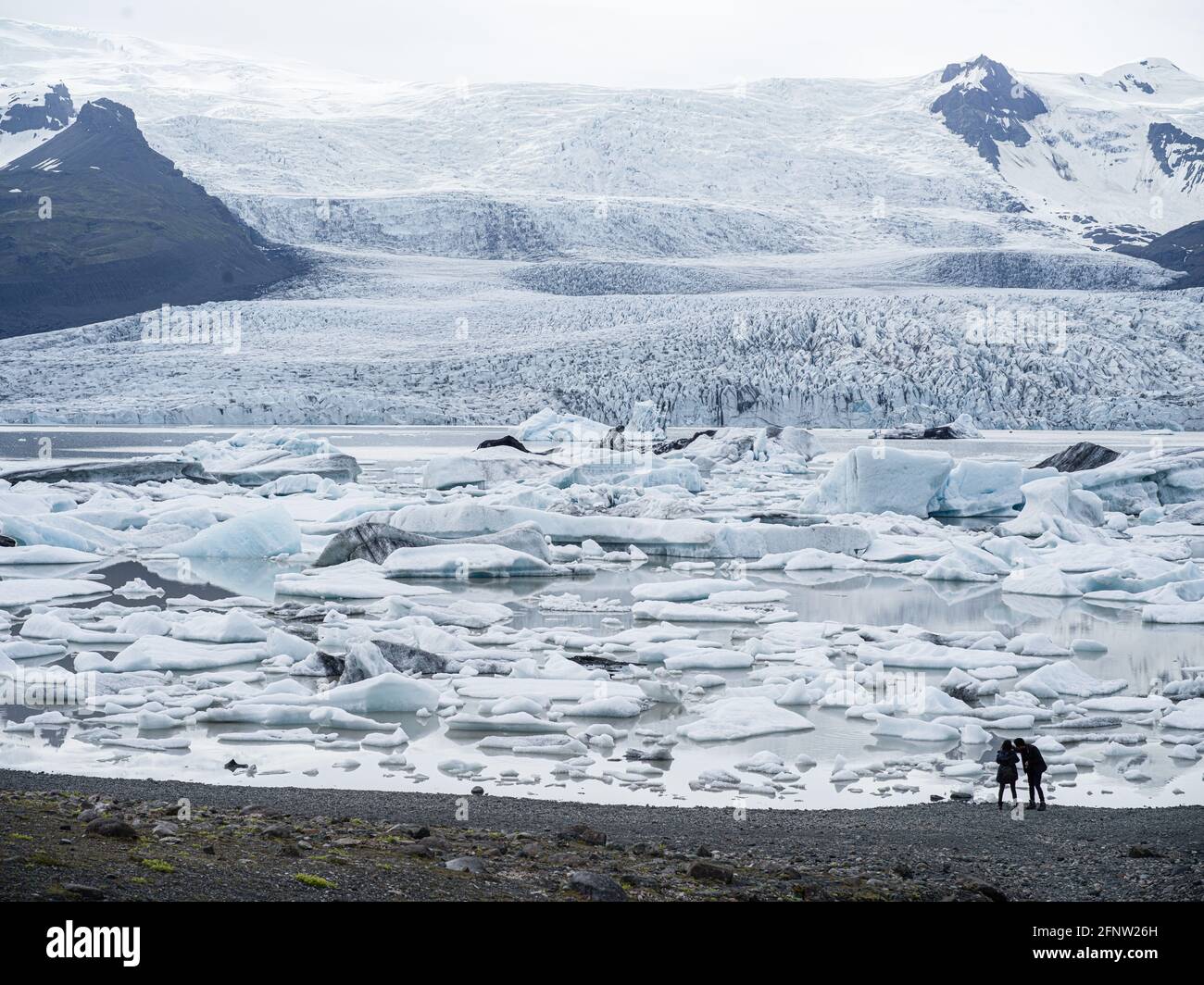 Fjallsarlon, lagune d'Iceberg, sud de l'Islande Banque D'Images