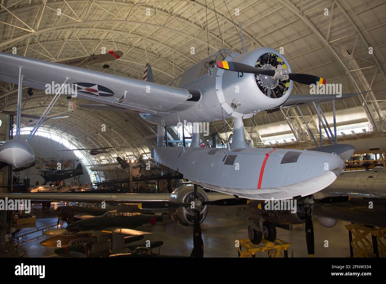 Avions et véhicules spatiaux au Musée national d'Udvar-Hazy - Smithsonian Banque D'Images