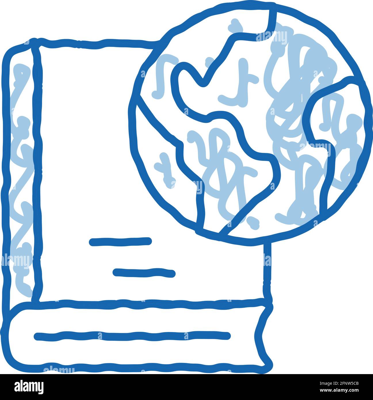 Dessin D histoire géo histoire de la géographie science doodle icône dessin à la main illustration Image Vectorielle Stock - Alamy