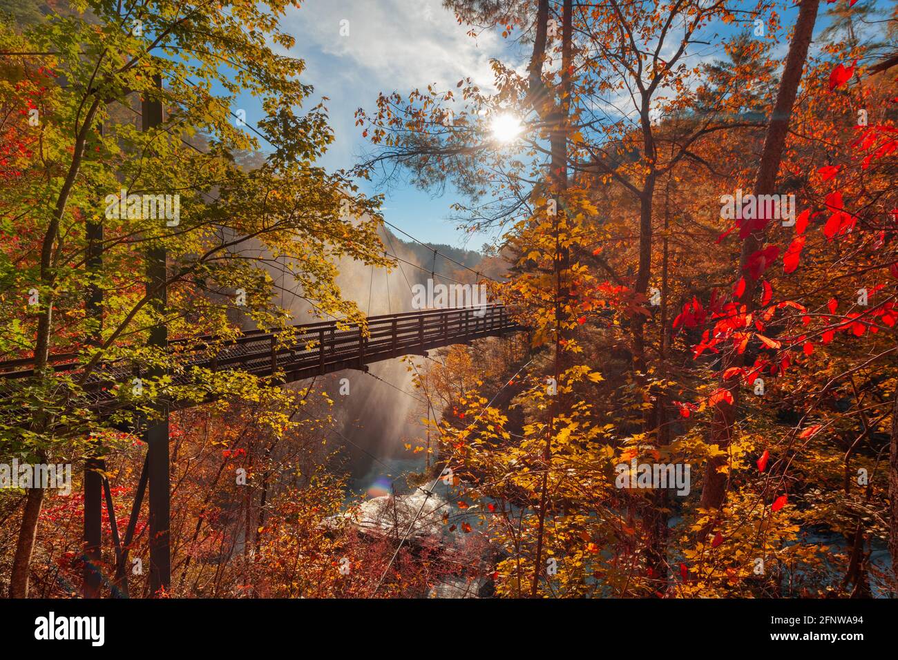 Tallulah Falls, New York, USA surplombant les gorges de Tallulah dans la saison d'automne. Banque D'Images