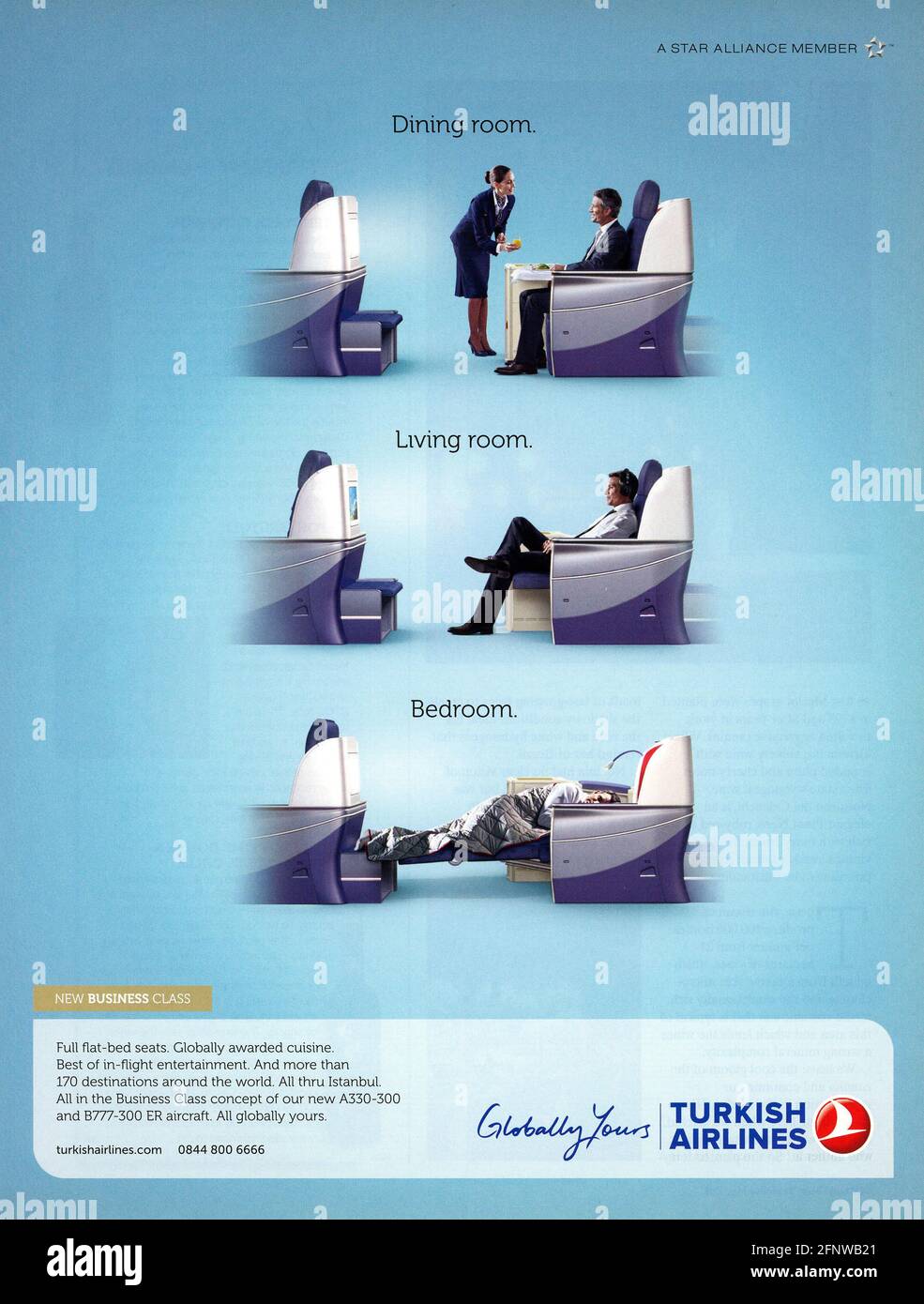 Publicité pleine page dans le magazine Conde Nast 'Traveller' de mai 2011, États-Unis Banque D'Images