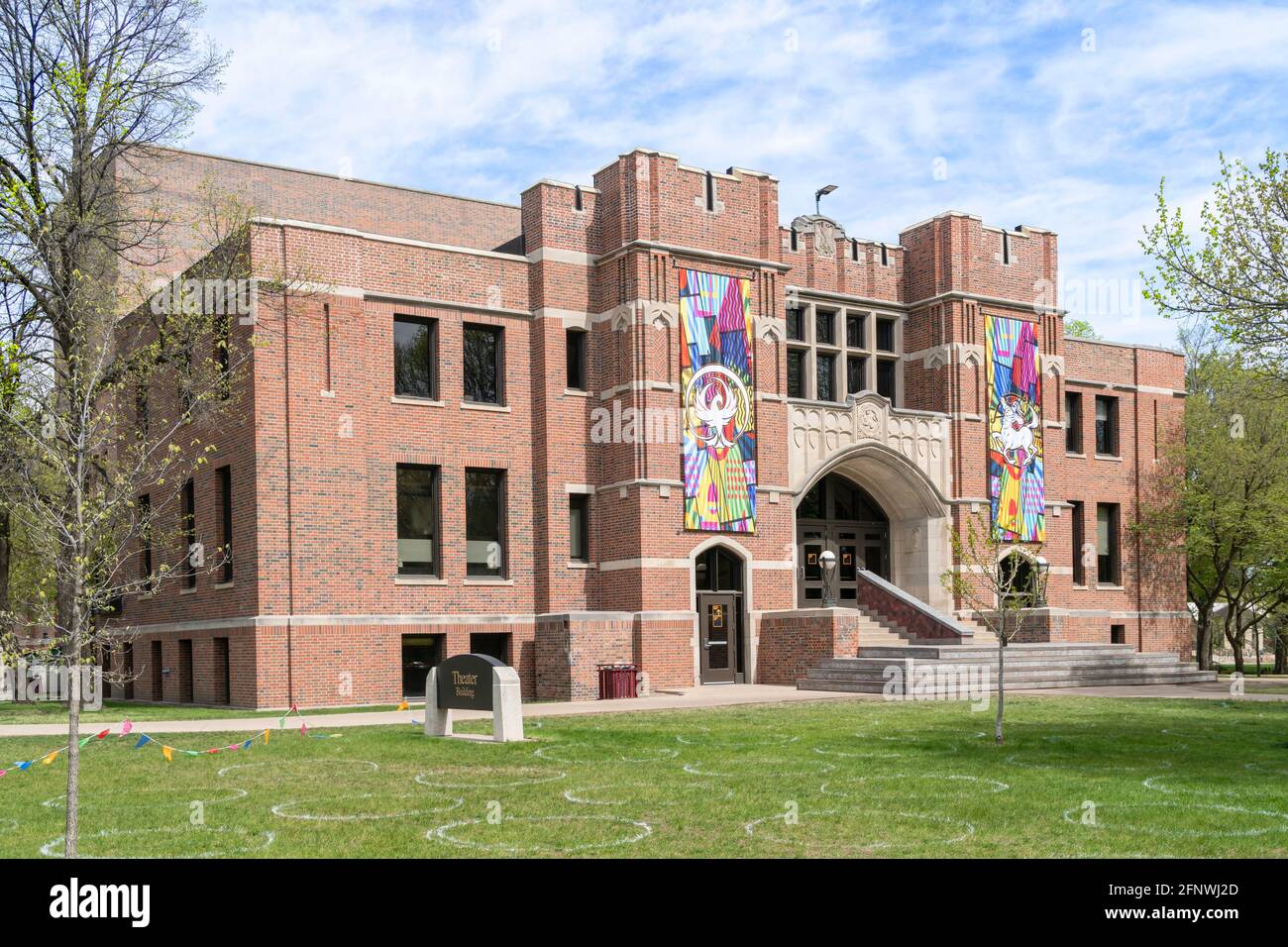 NORTHFIELD, MN, États-Unis - 10 MAI 2021 - Théâtre sur le campus de St. OLAF College. Banque D'Images