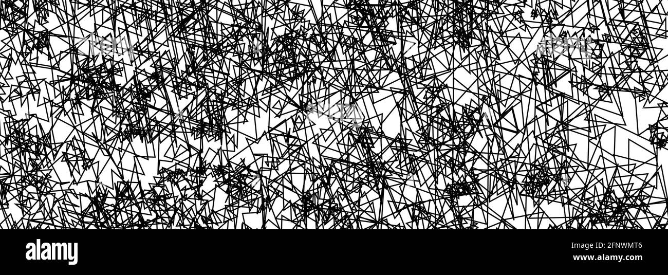 Texture abstraite en noir et blanc avec triangles chaotiques. Motif graphique vectoriel Illustration de Vecteur