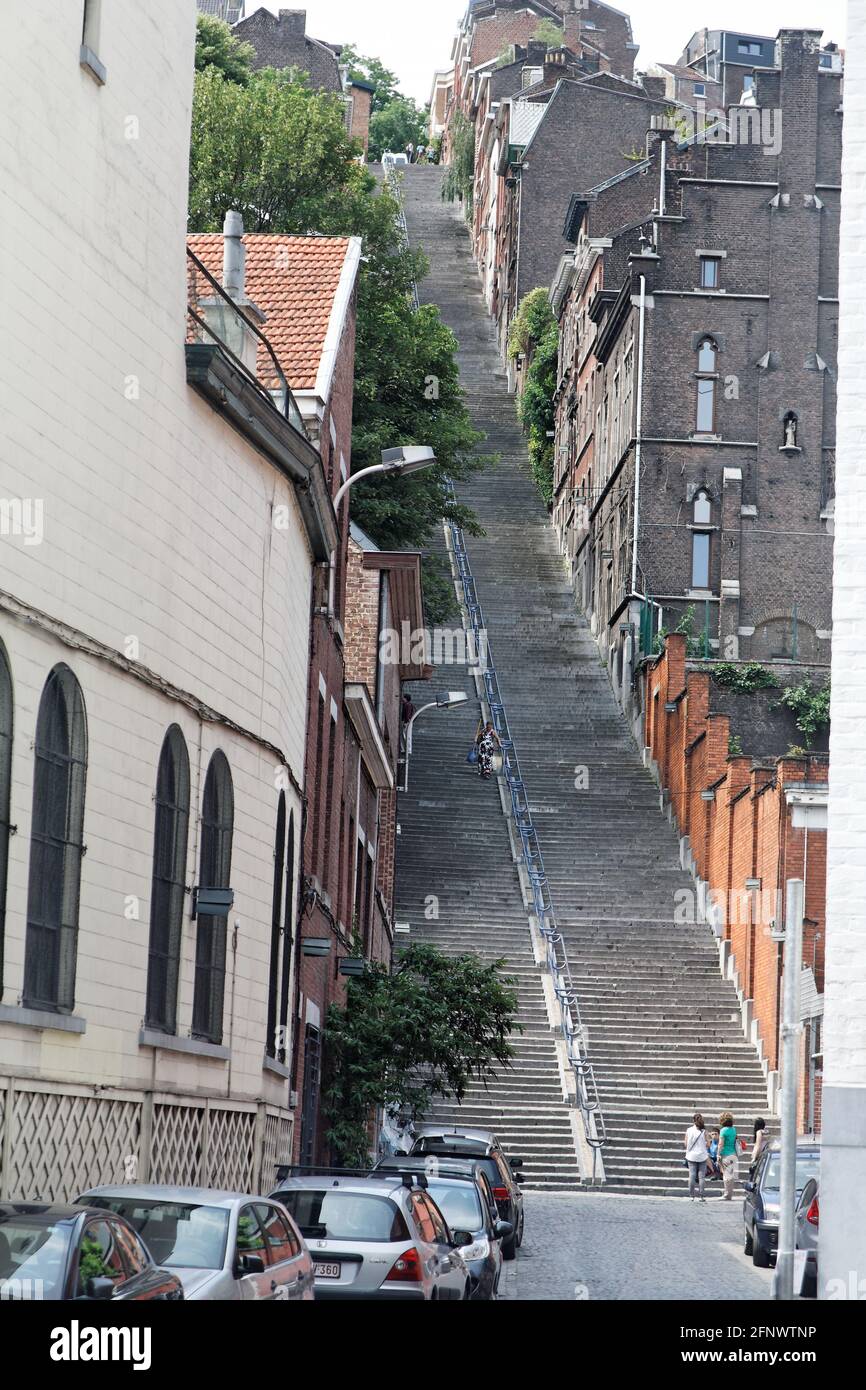 Photo des escaliers de la montagne de Bueren liège Banque D'Images