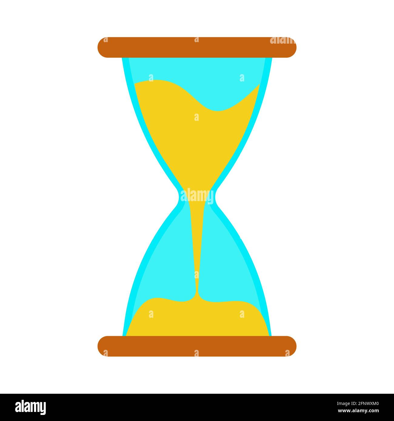 Illustration du symbole vectoriel de l'icône horloge HourGlass. Sablier  sablier sablier signe de compte à rebours heure isolé blanc. Chronomètre de  mesure vintage en verre de sable mort Image Vectorielle Stock -