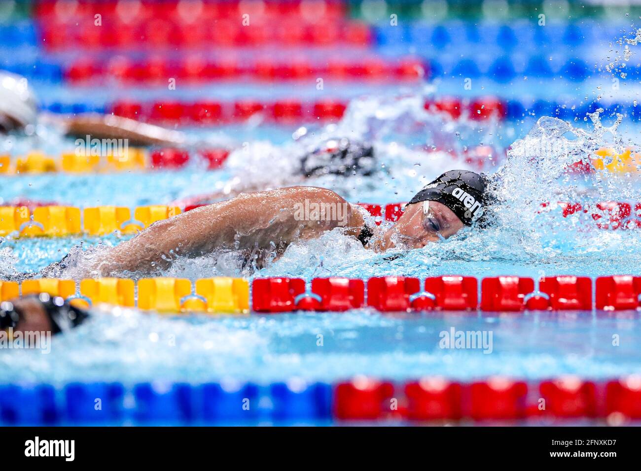 BUDAPEST, HONGRIE - MAI 19: Federica Pellegrini d'Italie en compétition à la demi-finale féminine de 200m Butterfly pendant les Championnats européens d'Atics de LEN natation à Duna Arena le 19 mai 2021 à Budapest, Hongrie (photo de Marcel ter Bals/Orange Pictures) crédit: Orange pics BV/Alay Live News Banque D'Images