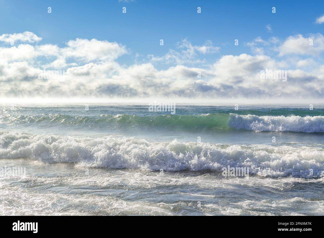 Fumée de mer sur le lac supérieur, hiver, comté de Cook, MN, États-Unis, Par Dominique Braud/Dembinsky photo Assoc Banque D'Images