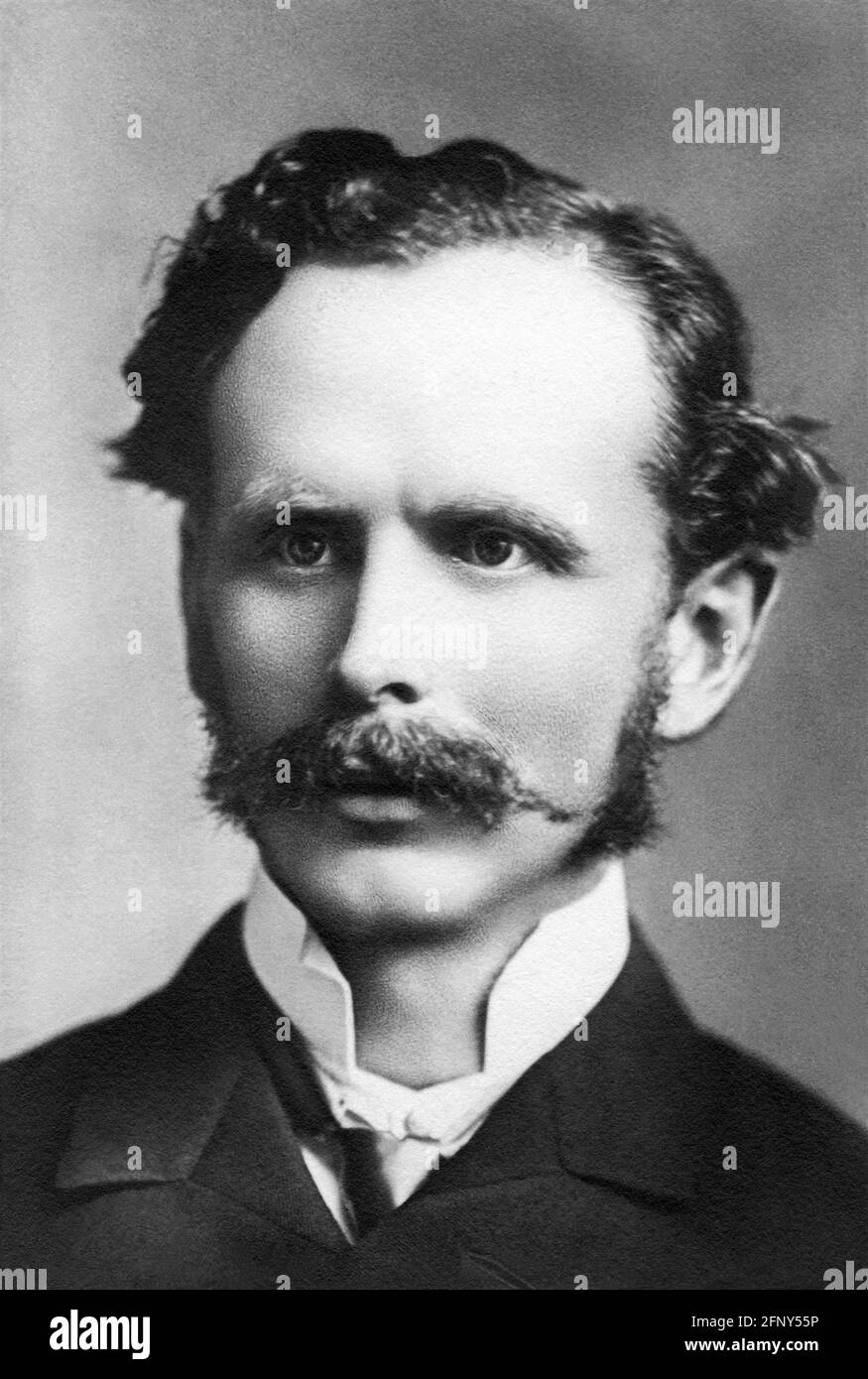 Le professeur Henry Drummond FRSE LLD FGS (1851–1897) était un évangéliste, biologiste, écrivain et conférencier écossais. Drummond écrivit « la plus grande chose au monde », « la loi naturelle dans le monde spirituel » et « l'Ascent de l'homme ». Drummond a été un des premiers promoteurs de l'évolution théiste. Banque D'Images