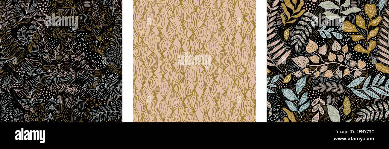Motif fleuri abstrait sans couture.fond nature botanique vintage.Imprimer textile de mode. Illustration de Vecteur