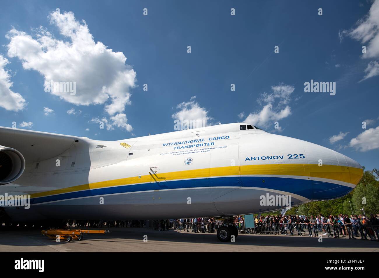 Poste de pilotage de l'avion cargo Antonov 224 à l'International Air Afficher ILA 2018 Banque D'Images