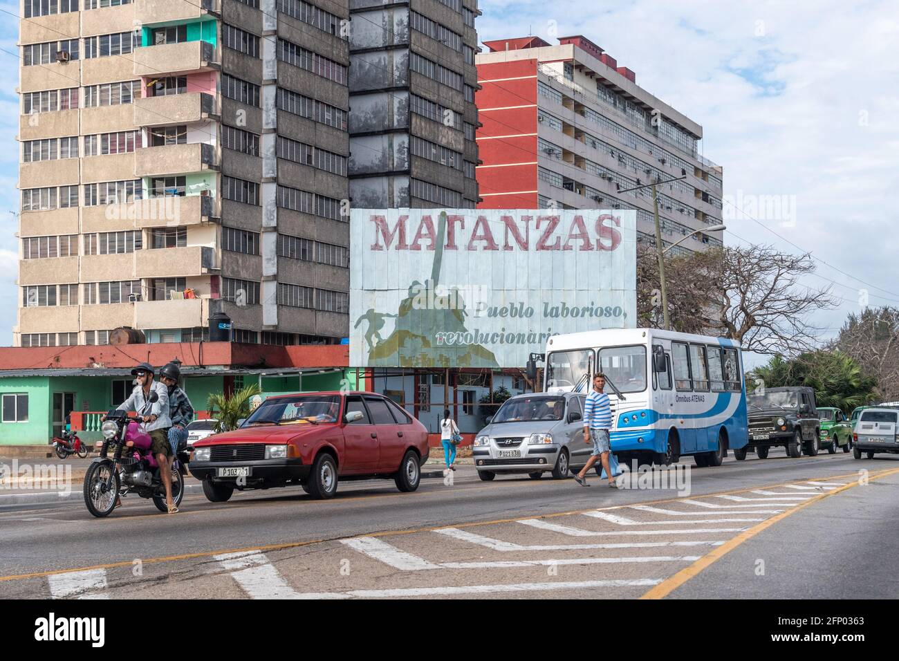 Scènes de jour de Varadero, Cuba en l'an 2017 Banque D'Images