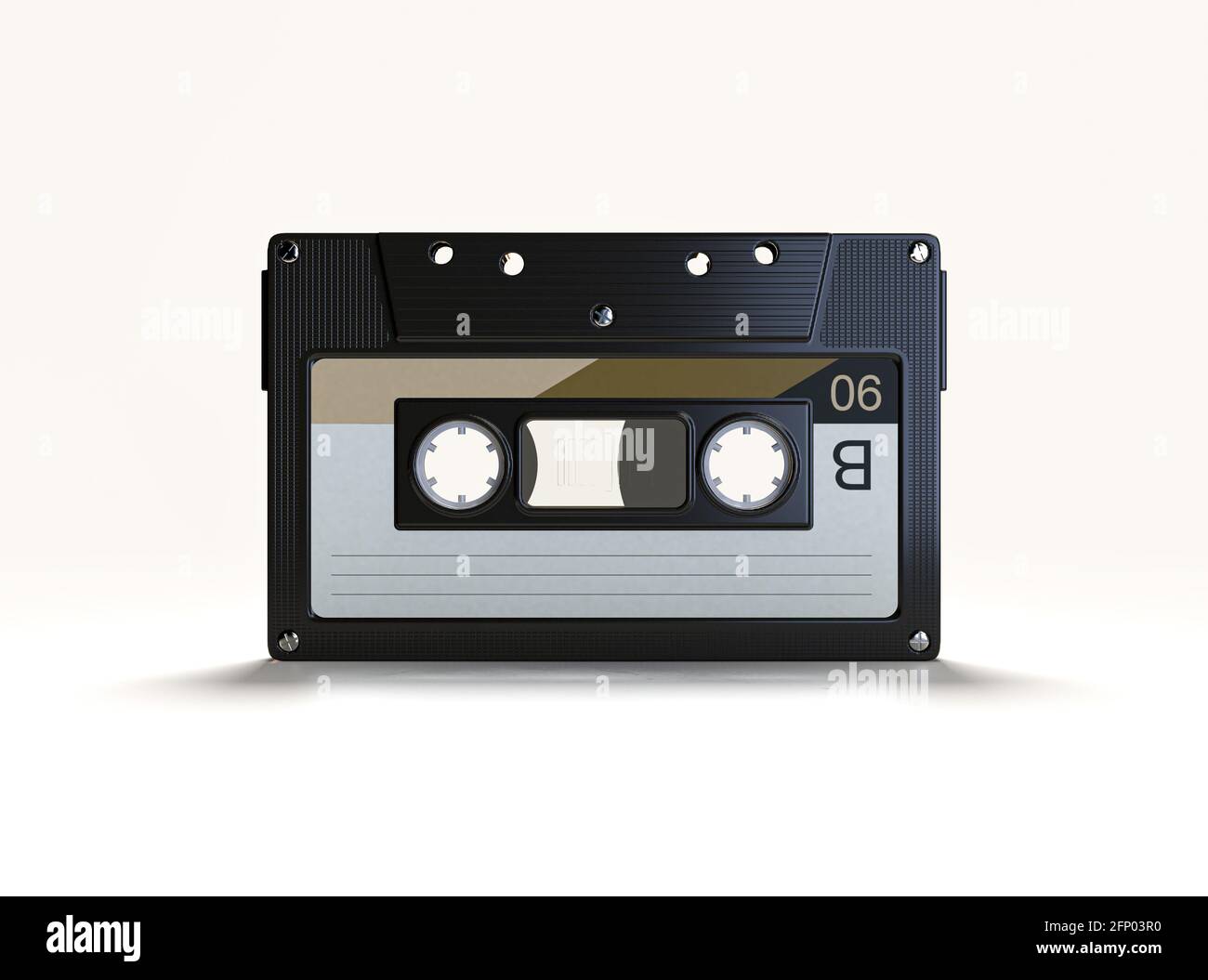 Un concept montrant une cassette audio vintage sur un Arrière-plan isolé - rendu 3D Banque D'Images