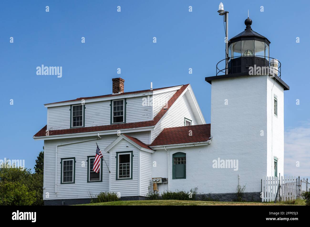 Le Fort Point Light, Stockton Springs, Maine, USA Banque D'Images