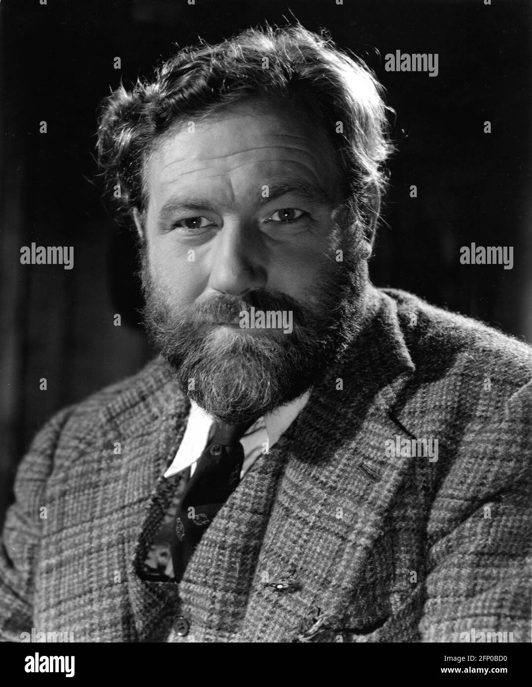 JAMES ROBERTSON JUSTICE Publicité Portrait en ABONDANCE DE WHISKY ! 1949 réalisateur ALEXANDER MACKENDRICK roman Compton Mackenzie scénario Compton Mackenzie et Angus MacPhail producteur Michael Balcon an Ealing Studios production / General film Distributors (GFD) Banque D'Images