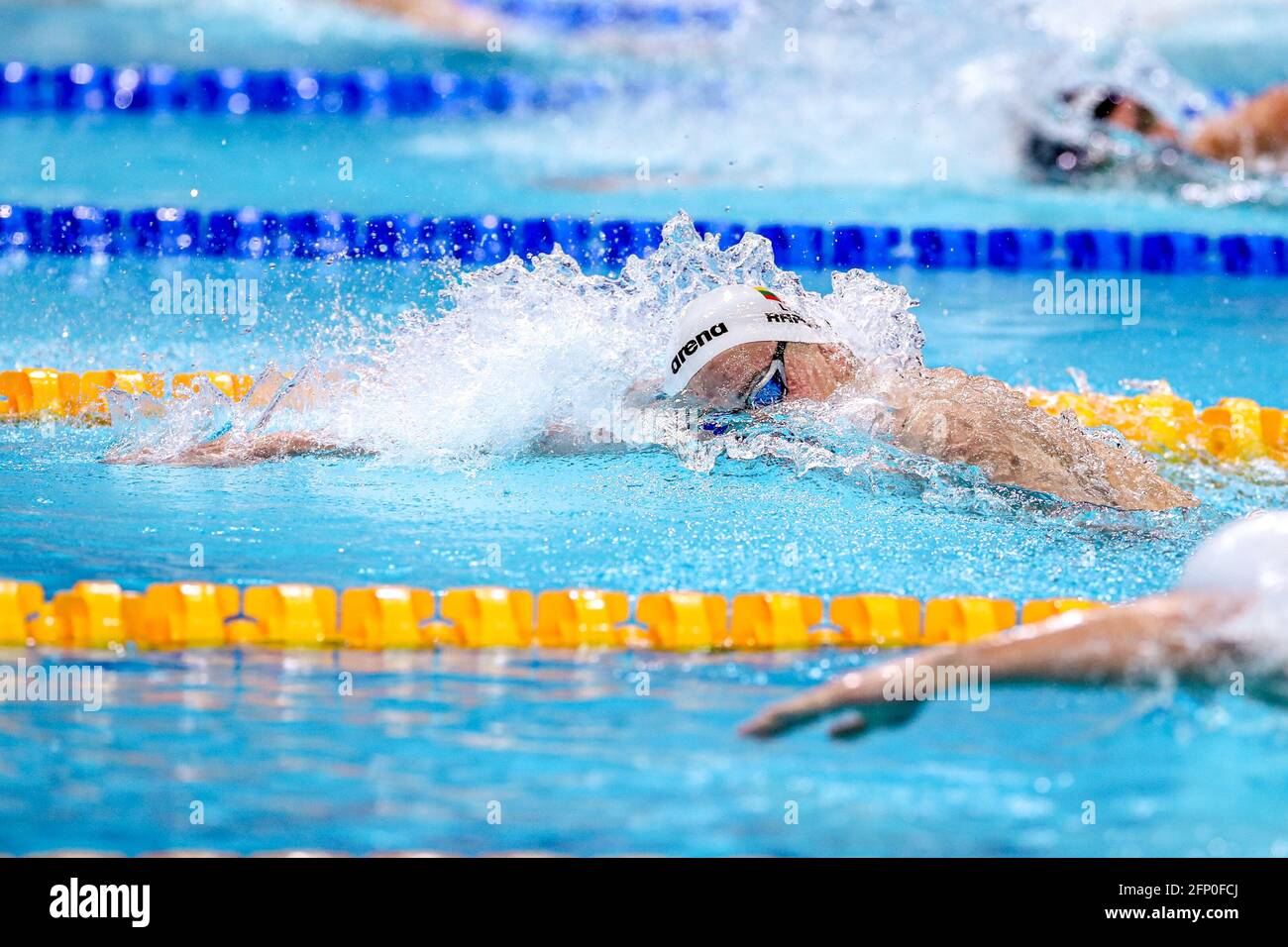 Budapest, Hongrie. 20 mai 2021. BUDAPEST, HONGRIE - MAI 20: DANAS Rapsys de Lituanie en compétition aux hommes 200m Freestyle préliminaire pendant les Championnats européens d'Atics de LEN natation à Duna Arena le 20 mai 2021 à Budapest, Hongrie (photo de Marcel ter Bals/Orange Pictures) crédit: Orange pics BV/Alamy Live News Banque D'Images