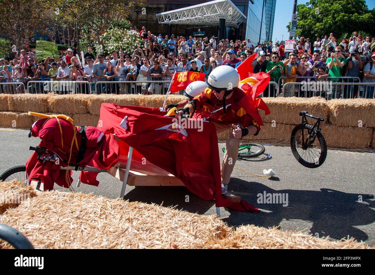 Red Bull Soapbox 2009 dans le centre-ville de Los Angeles. Banque D'Images