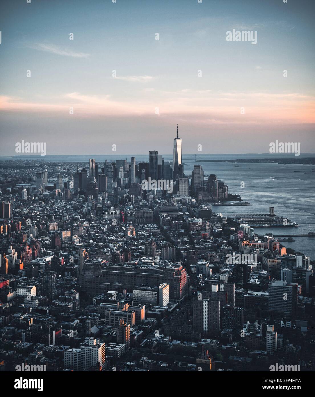 Skyline arial New York City Manhattan Banque D'Images
