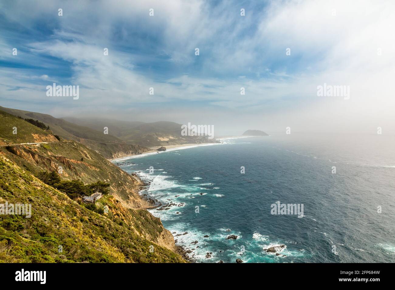 Le littoral de la Californie à Carmel-by-the-Sea le jour du printemps Banque D'Images