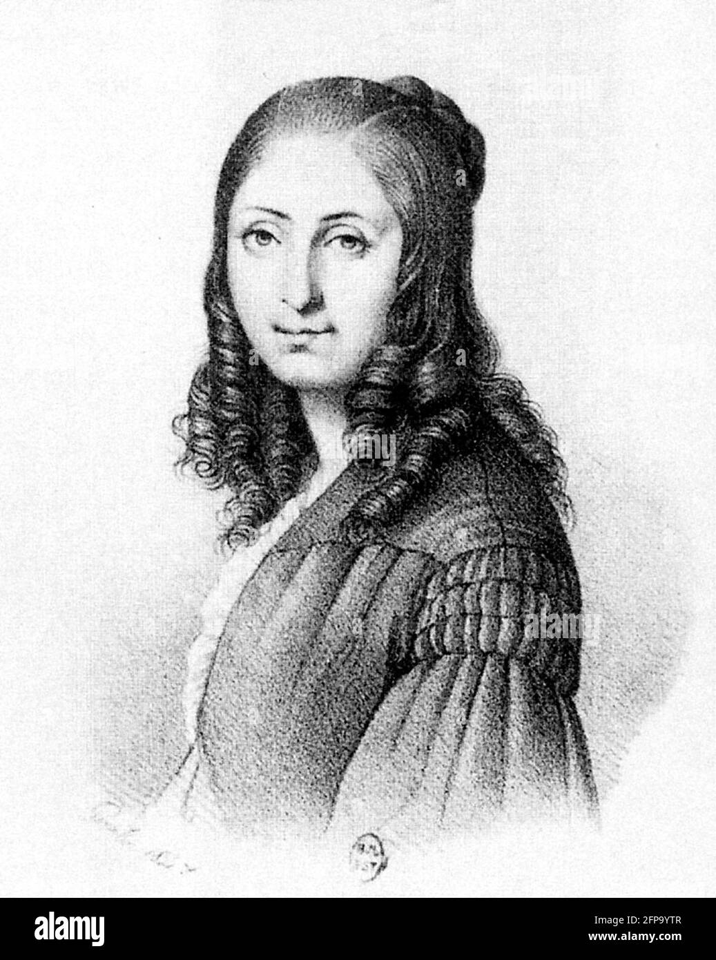 Flore Tristan. Portrait de l'écrivain franco-péruvien flore Celestine Thérèse Henriette Tristán y Moscoso (1803-1844) Banque D'Images