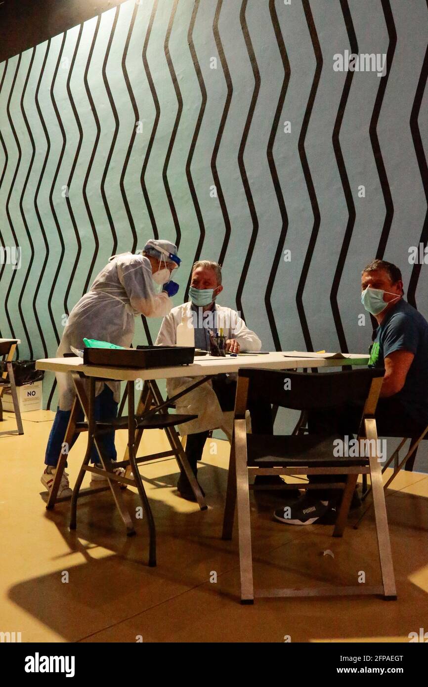 Rivoli / Italie, 20 mai 2021, le plus beau centre de vaccination au monde est situé à l’intérieur du château de Rivoli, près de Turin en Italie. Le musée du Château Banque D'Images