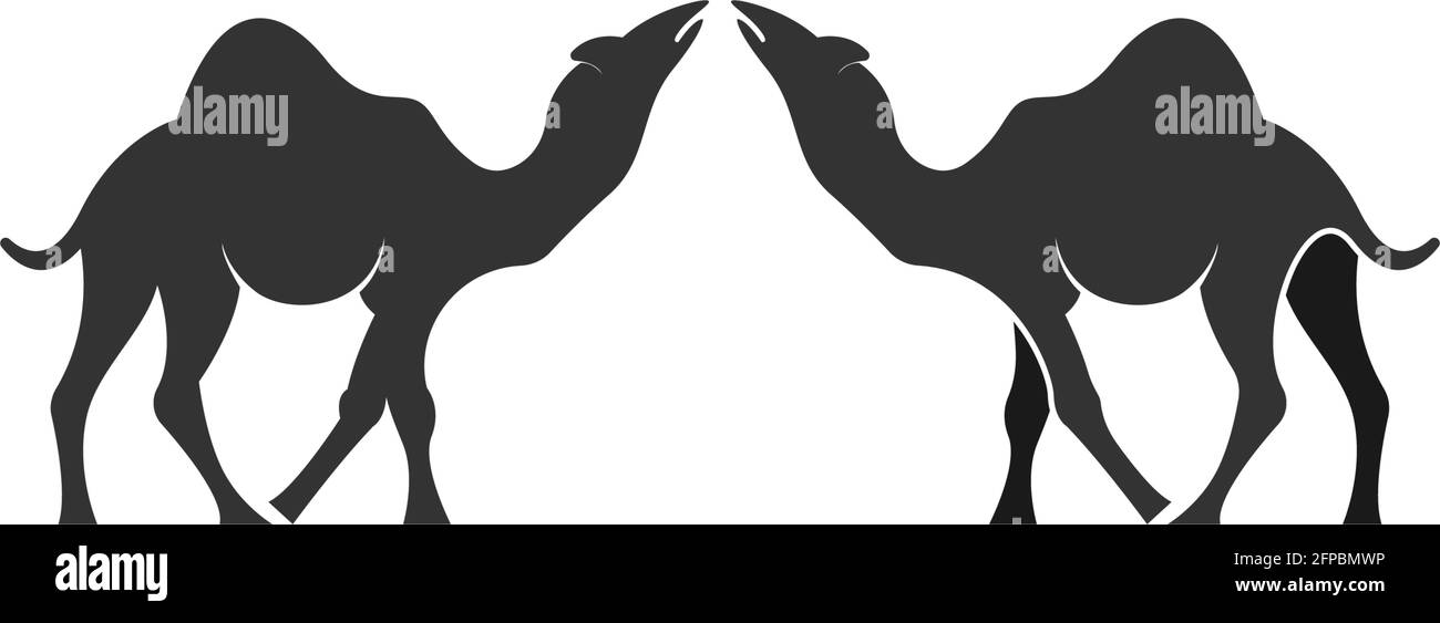 Illustration du modèle vectoriel de conception plate avec logo Camel Illustration de Vecteur