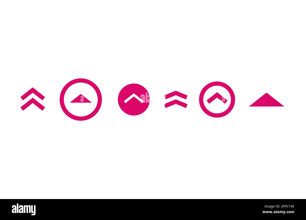 Faites glisser vers le haut l'icône de l'histoire de l'insta. Flèche de défilement bouton de glissement, icône d'action de l'interface de médias sociaux Illustration de Vecteur