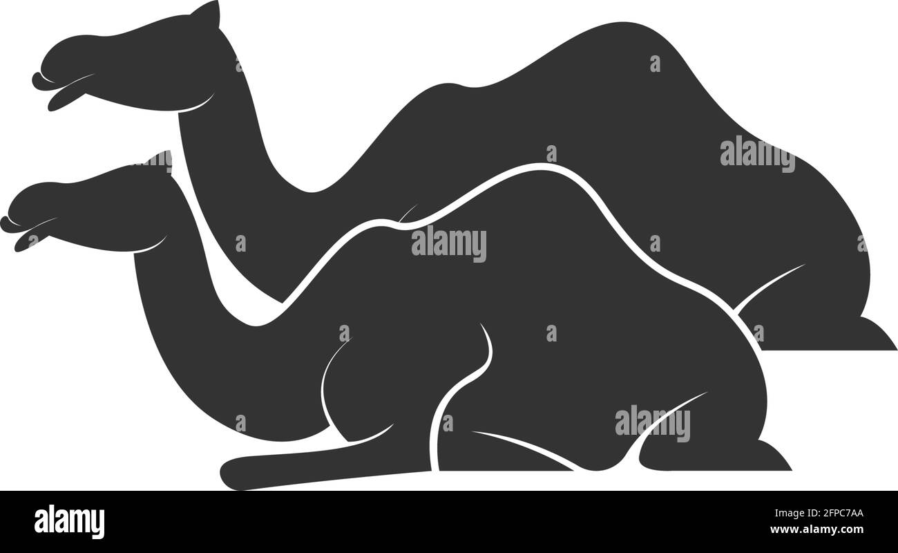 Illustration du modèle vectoriel de conception plate avec logo Camel Illustration de Vecteur