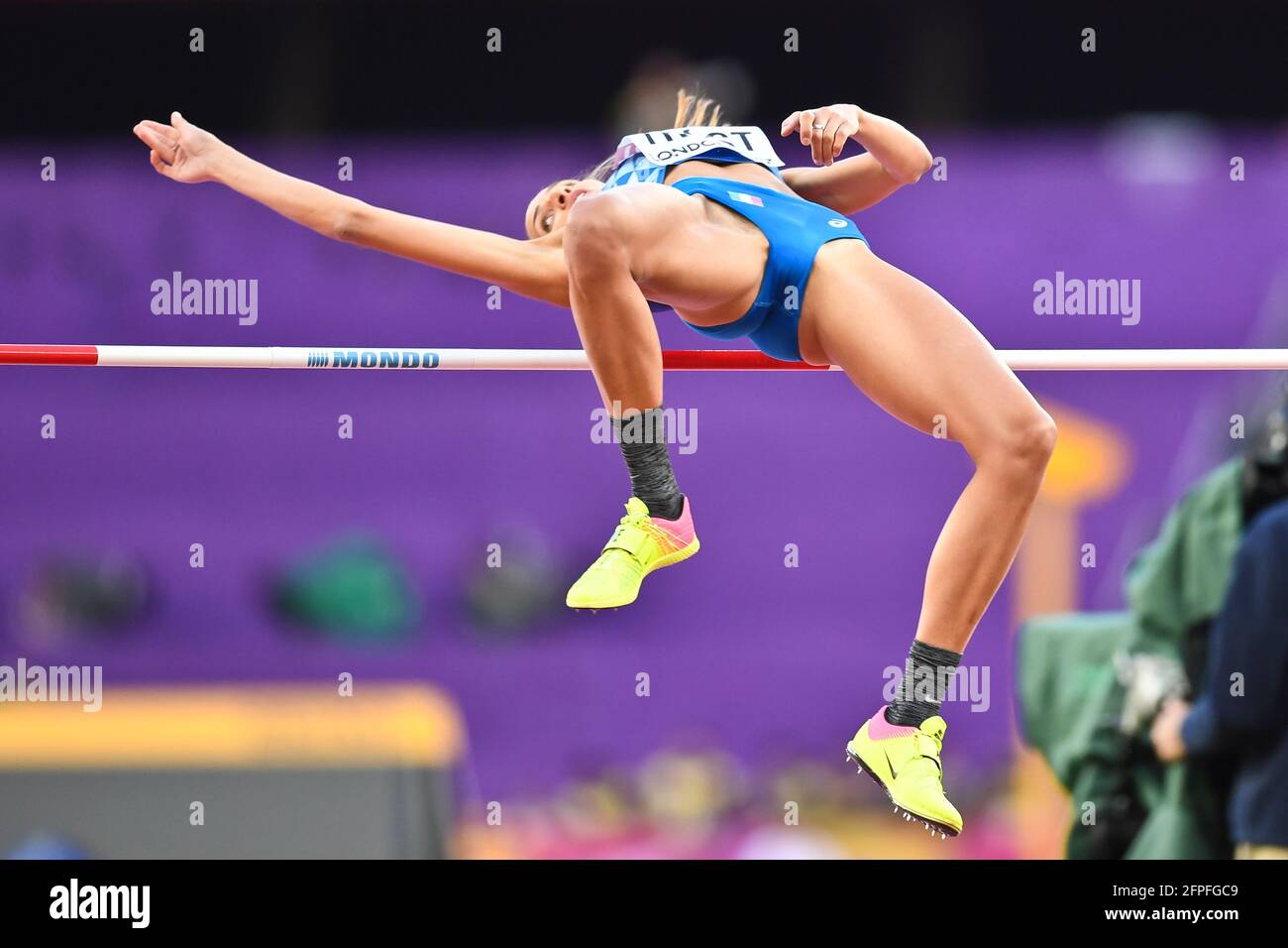 Alessia Trost (Italie). High Jump Women, qualification. Championnats du monde d'athlétisme de l'IAAF Londres 2017 Banque D'Images