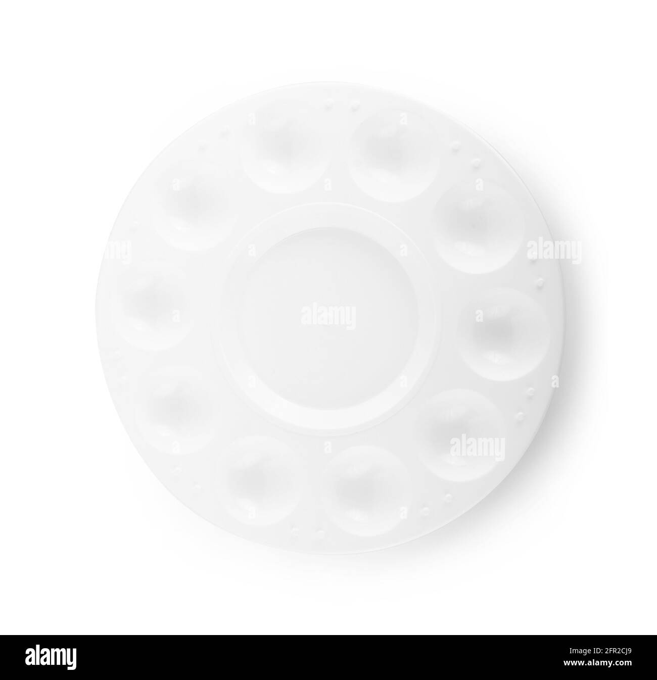 Plateau aquarelle isolé sur fond blanc Banque D'Images