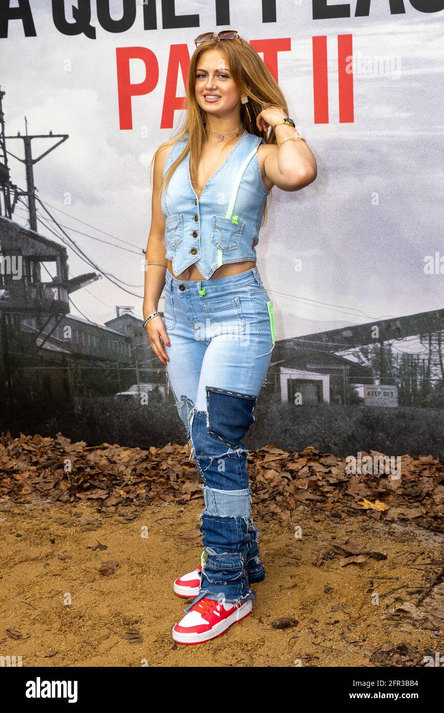 Londres, Royaume-Uni. 20 mai 2021. Maisie Smith participe à UN examen préliminaire de la partie II de QUIET place à Cineworld à Londres. (Photo de Phil Lewis/SOPA Images/Sipa USA) Credit: SIPA USA/Alay Live News Banque D'Images