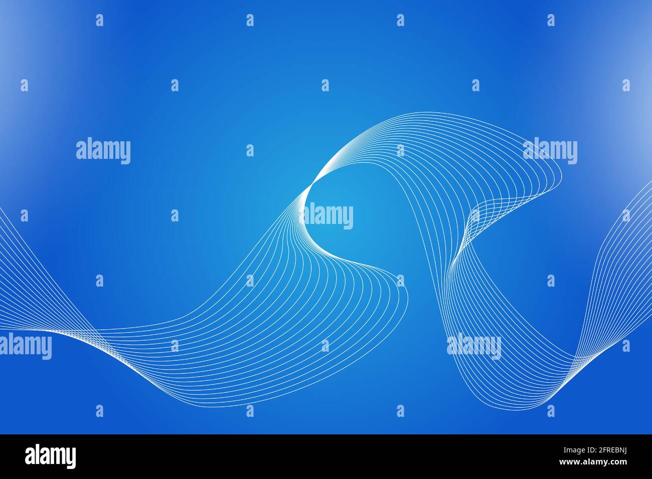Arrière-plan abstrait avec lignes ondulées courbes. Illustration vectorielle pour la conception. Onde de la ligne et de l'espace bleu. Illustration de Vecteur