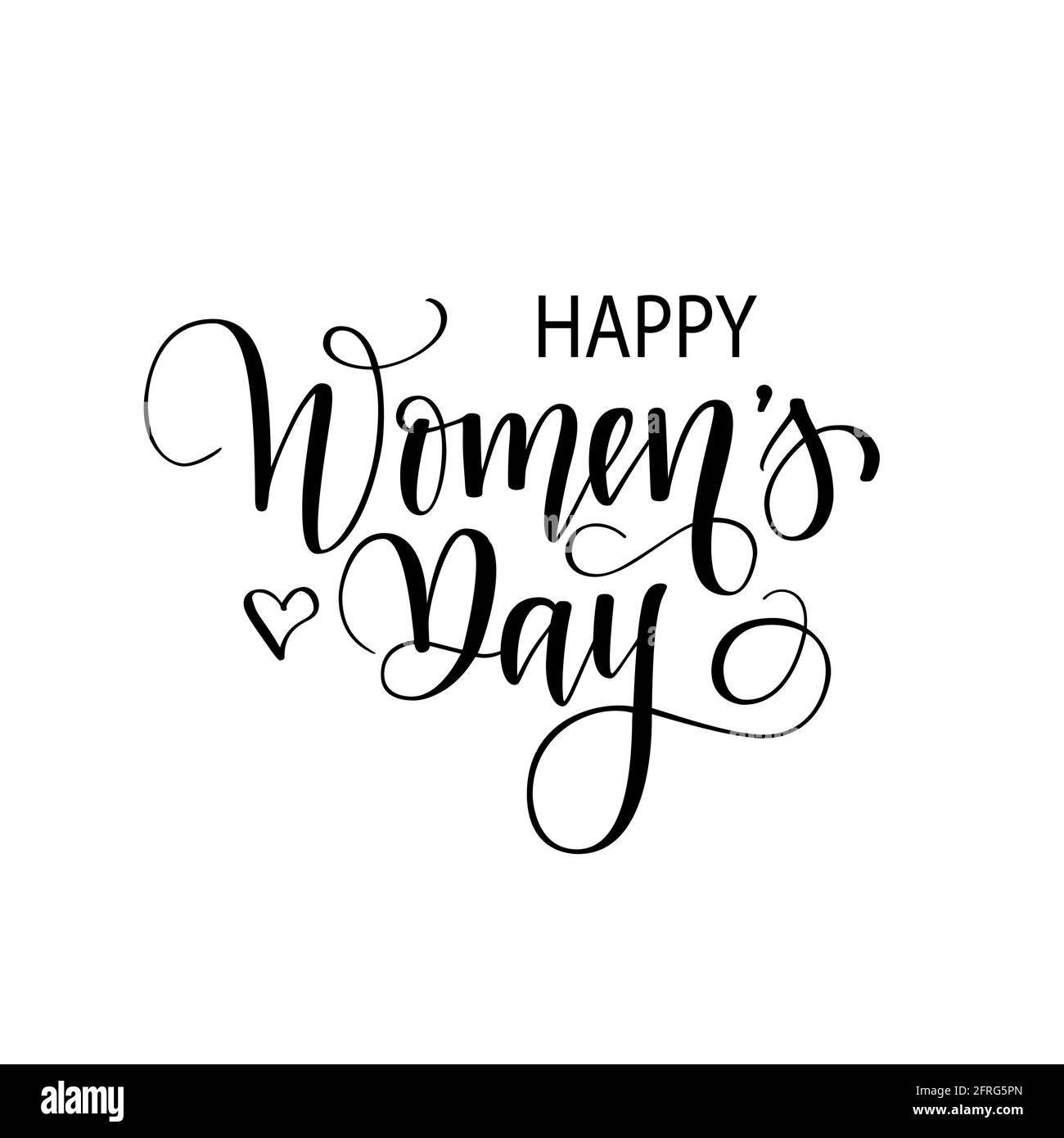 Joyeux motif international de calligraphie de jour pour femme Illustration de Vecteur