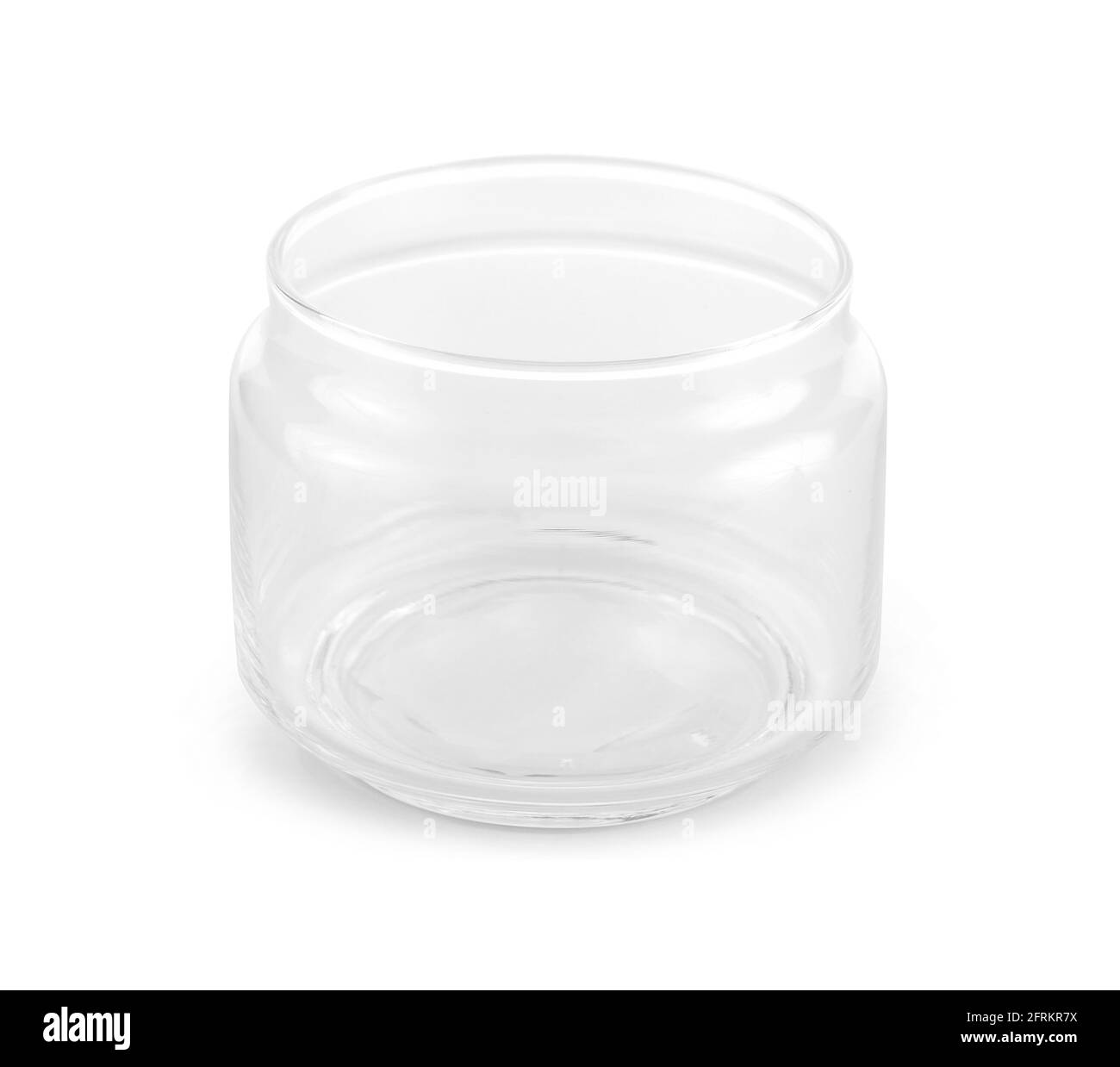 vider le flacon en verre sur fond blanc Banque D'Images