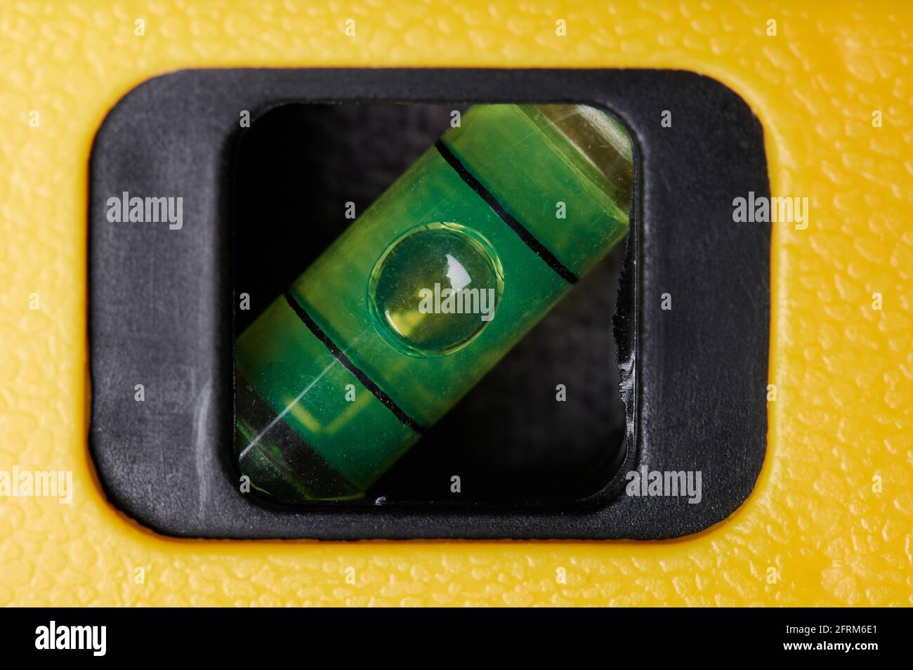 Vue rapprochée macro de la fenêtre de l'outil Balance orthogonale Banque D'Images