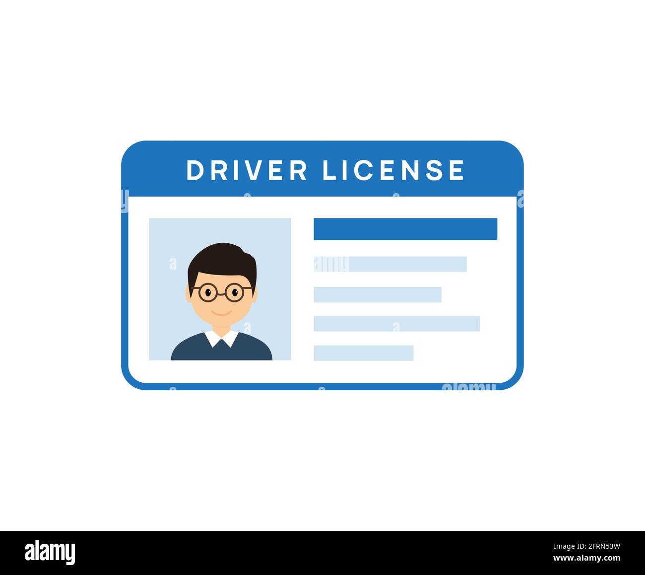 Icône de permis de conduire. Licence de vecteur de carte d'ID de ...