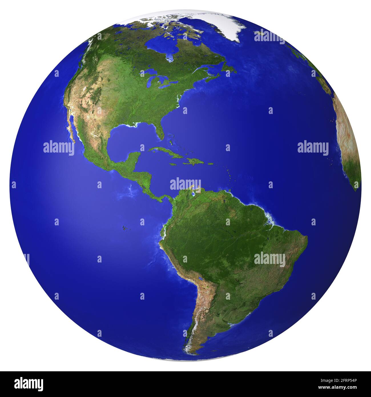 Carte du globe terrestre. Côté de l'Amérique du Nord et du Sud. La texture de la Terre de cette image fournie par la NASA. (http://visibleearth.nasa.gov/view rec Banque D'Images