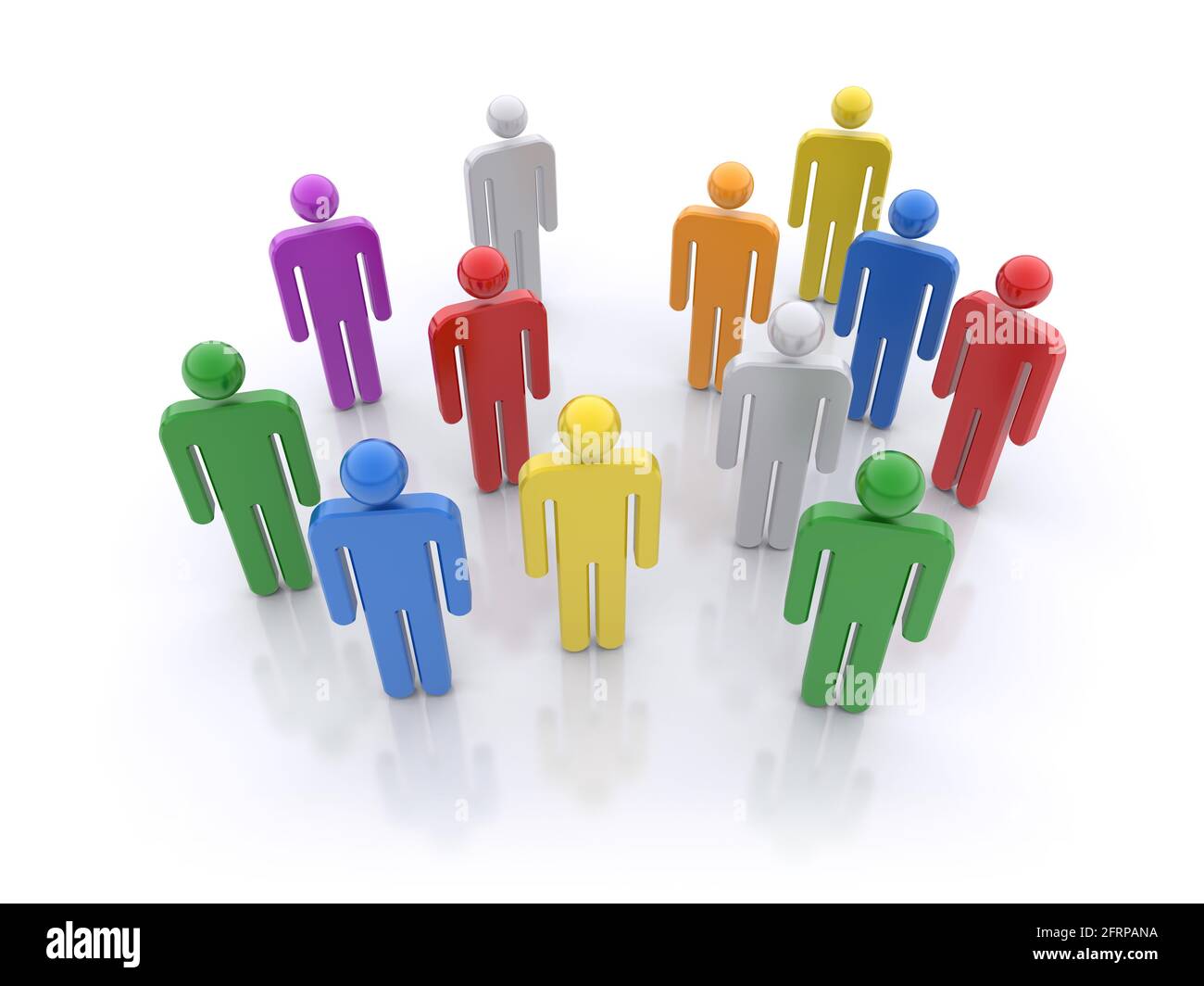 Groupe de personnes. Concept social. illustration de rendu 3d Banque D'Images